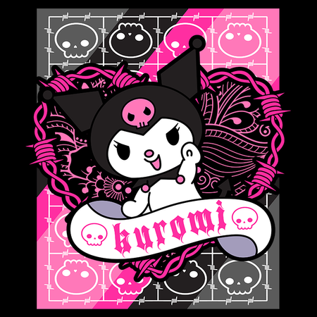 Koszulka Biała - Kuromi - WYBIERZ KOLOR KOSZULKI I FASON