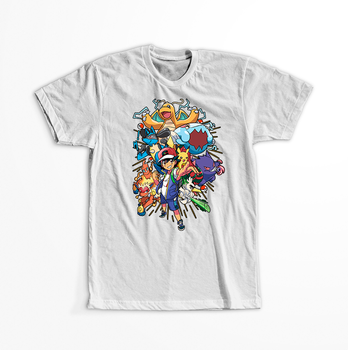 Koszulka Biała - Pokemon - WYBIERZ KOLOR KOSZULKI I FASON