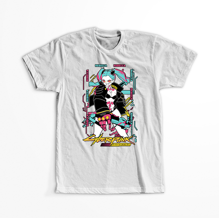 Koszulka Biała Cyberpunk Edgerunners - WYBIERZ KOLOR KOSZULKI I FASON