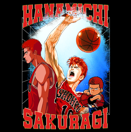 Koszulka Czarna Slam Dunk WYBIERZ KOLOR KOSZULKI I FASON