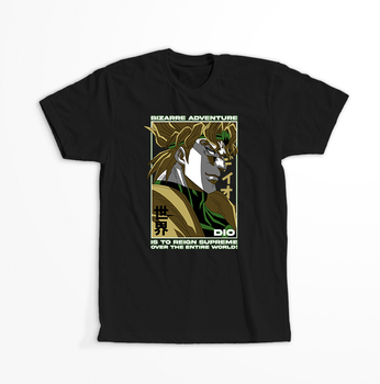 Koszulka Czarna JOJO's Bizarre Adventure - WYBIERZ KOLOR KOSZULKI I FASON