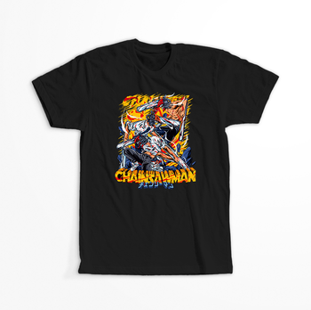 Koszulka Czarna Chainsaw Man WYBIERZ KOLOR KOSZULKI I FASON