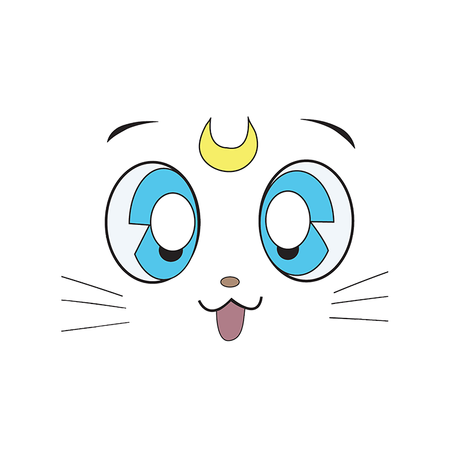 Koszulka Biała Sailor Moon WYBIERZ KOLOR KOSZULKI I FASON