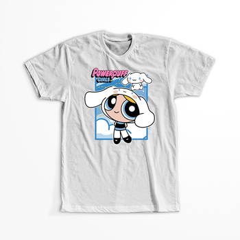 Koszulka Biała -  Cinnamoroll & The Powerpuff Girls  - WYBIERZ KOLOR KOSZULKI I FASON