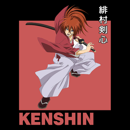 Koszulka Czarna Rurouni Kenshin WYBIERZ KOLOR KOSZULKI I FASON