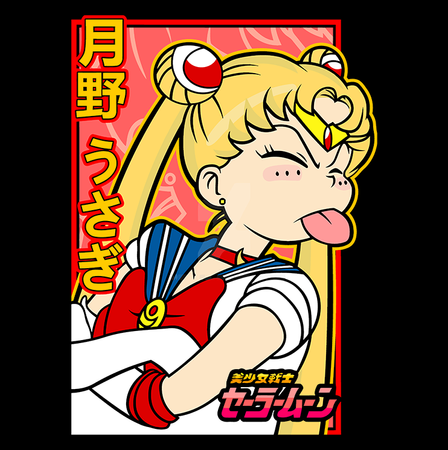 Koszulka Biała Sailor Moon WYBIERZ KOLOR KOSZULKI I FASON