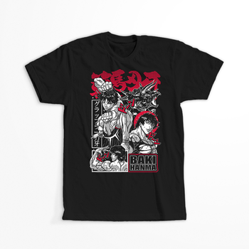 Koszulka Czarna Baki the Grappler - WYBIERZ KOLOR KOSZULKI I FASON