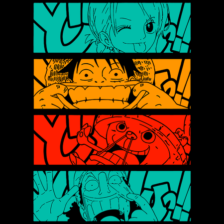 Koszulka Czarna One Piece - WYBIERZ KOLOR KOSZULKI I FASON