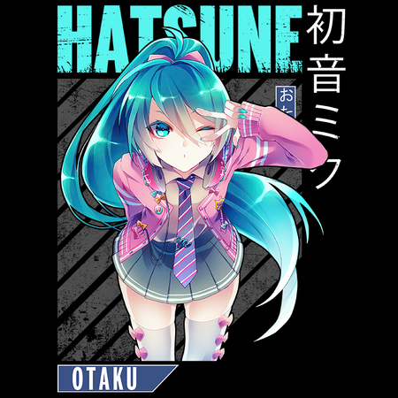 Koszulka Biała Vocaloid Hatsune Miku - WYBIERZ KOLOR KOSZULKI I FASON