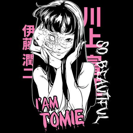 Koszulka Czarna - Junji Ito Tomie - WYBIERZ KOLOR KOSZULKI I FASON