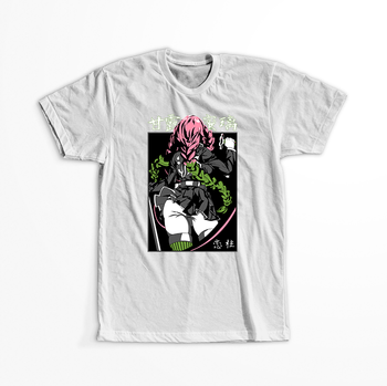 Koszulka Biała Demon Slayer / Kimetsu no Yaiba / Miecz zabójcy demonów - WYBIERZ KOLOR KOSZULKI I FASON