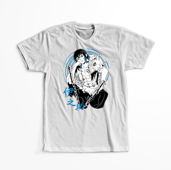 Koszulka Biała Demon Slayer / Kimetsu no Yaiba / Miecz zabójcy demonów - WYBIERZ KOLOR KOSZULKI I FASON