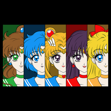 Koszulka Biała - Czarodziejka z księżyca / Sailor Moon - WYBIERZ KOLOR KOSZULKI I FASON