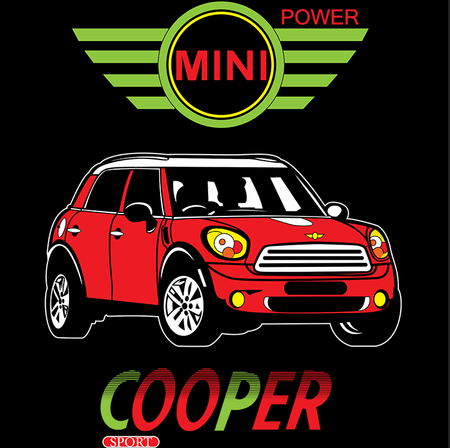 Koszulka Mini Cooper WYBIERZ KOLOR KOSZULKI I FASON