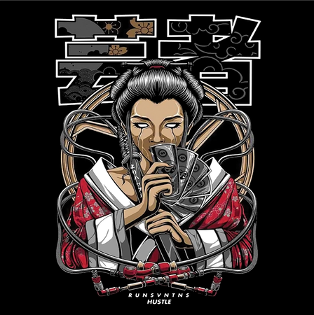 Koszulka Gejsza Yakuza KOLOR KOSZULKI I FASON