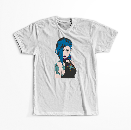 Koszulka Biała - League of Legends & Arcane - WYBIERZ KOLOR KOSZULKI I FASON