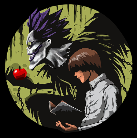 Koszulka Biała Death Note - WYBIERZ KOLOR KOSZULKI I FASON