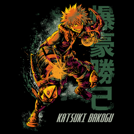 Koszulka Czarna My Hero Academia / Akademia bohaterów - WYBIERZ KOLOR KOSZULKI I FASON