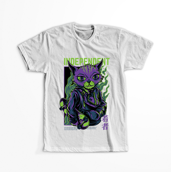 Koszulka Kot skater WYBIERZ KOLOR KOSZULKI I FASON