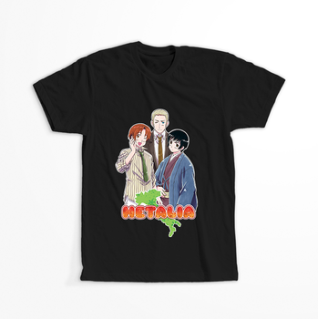 Koszulka Czarna Axis Powers Hetalia - WYBIERZ KOLOR KOSZULKI I FASON