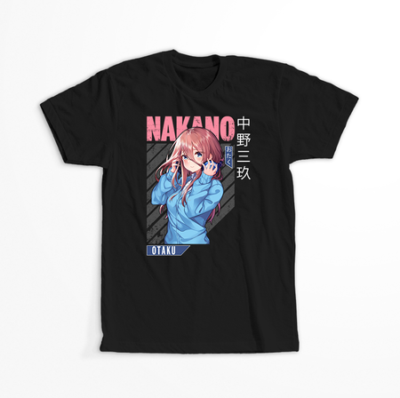 Koszulka Czarna - The Quintessential Quintuplet  - WYBIERZ KOLOR KOSZULKI I FASON