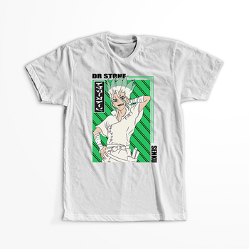 Koszulka Biała Dr. Stone - WYBIERZ KOLOR KOSZULKI I FASON