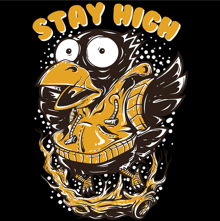 Koszulka Stay high KOLOR KOSZULKI I FASON