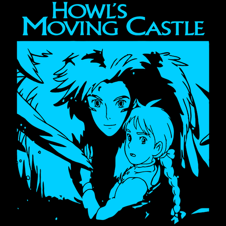 Koszulka Czarna - Howl's Moving Castle - WYBIERZ KOLOR KOSZULKI I FASON