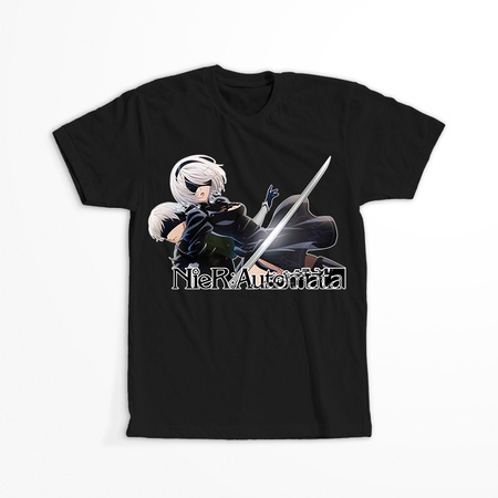 Koszulka Czarna - NIER Automata - WYBIERZ KOLOR KOSZULKI I FASON