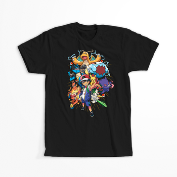 Koszulka Czarna - Pokemon - WYBIERZ KOLOR KOSZULKI I FASON