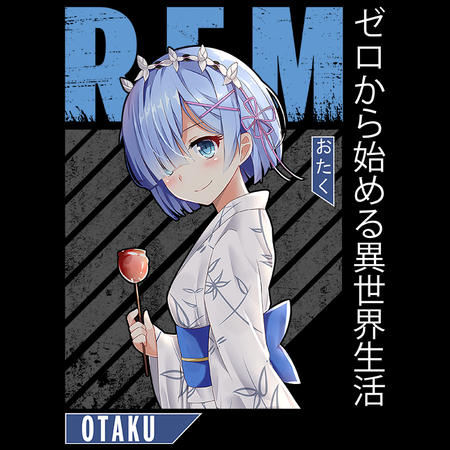 Koszulka Czarna Re:Zero - WYBIERZ KOLOR KOSZULKI I FASON