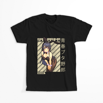 Koszulka Czarna Seishun Buta Yarou wa Bunny Girl Senpai no Yume wo Minai WYBIERZ KOLOR KOSZULKI I FASON