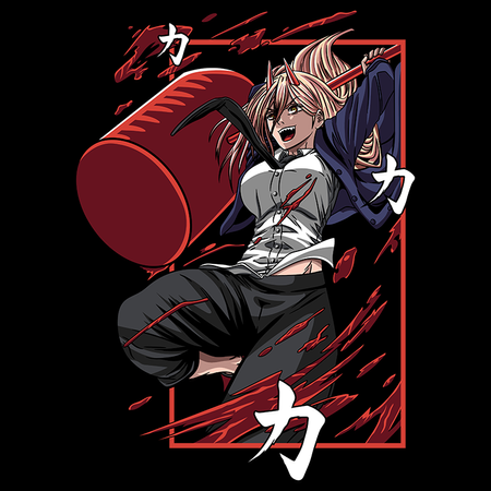 Koszulka Biała  Chainsaw Man WYBIERZ KOLOR KOSZULKI I FASON