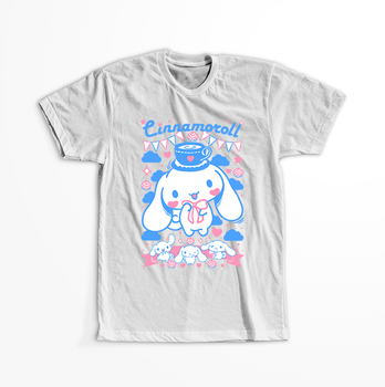 Koszulka Biała -  Cinnamoroll - WYBIERZ KOLOR KOSZULKI I FASON