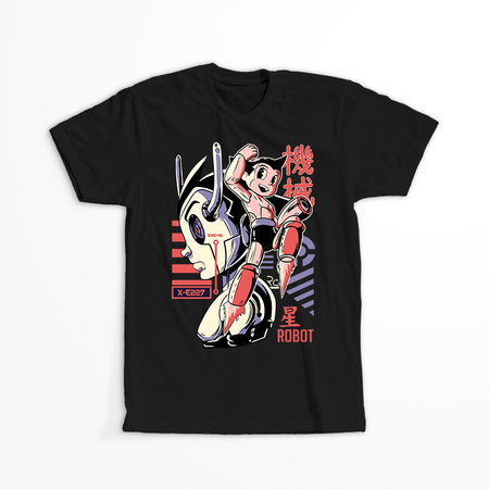 Koszulka Czarna - Astro Boy - WYBIERZ KOLOR KOSZULKI I FASON