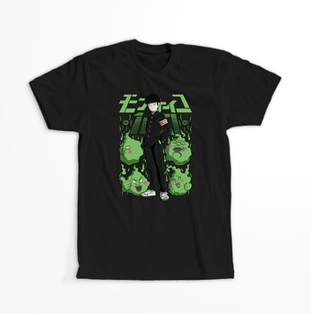 Koszulka Czarna - Mob Psycho 100 - WYBIERZ KOLOR KOSZULKI I FASON
