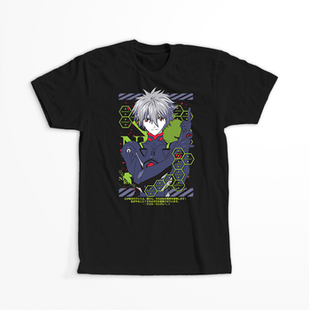 Koszulka Czarna Neon Genesis Evangelion - WYBIERZ KOLOR KOSZULKI I FASON