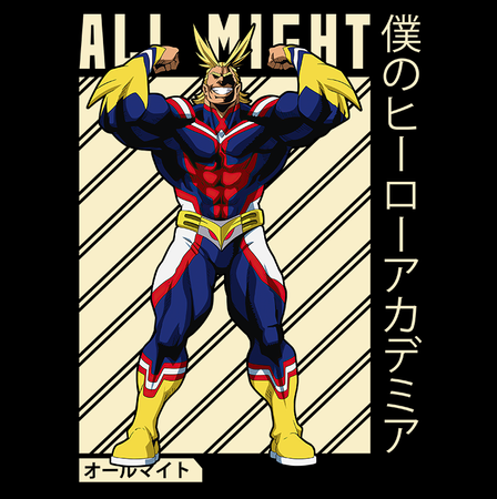 Koszulka Czarna My Hero Academia / Akademia bohaterów - WYBIERZ KOLOR KOSZULKI I FASON