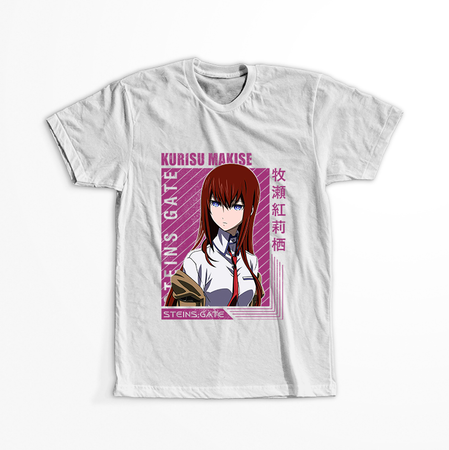 Koszulka Biała - Steins;Gate - WYBIERZ KOLOR KOSZULKI I FASON