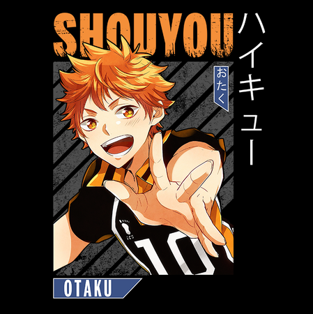 Koszulka Czarna - Haikyuu!!  - WYBIERZ KOLOR KOSZULKI I FASON