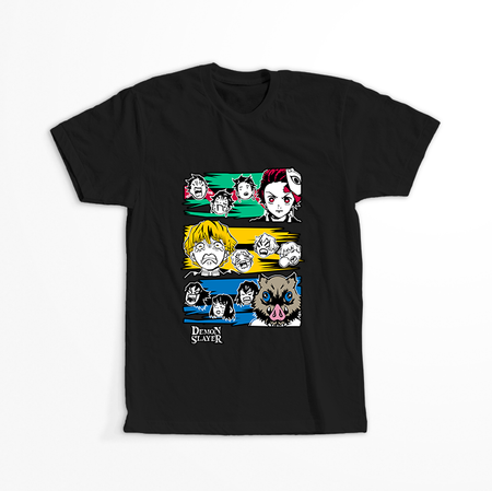 Koszulka Czarna Demon Slayer / Kimetsu no Yaiba / Miecz zabójcy demonów - WYBIERZ KOLOR KOSZULKI I FASON