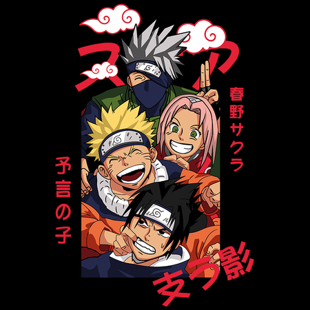 Koszulka Biała Naruto / Boruto - WYBIERZ KOLOR KOSZULKI I FASON