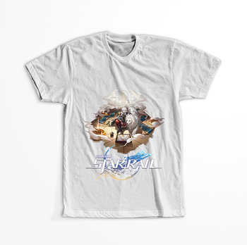 Koszulka Biała - Honkai Star Rail  - Jing Yuan WYBIERZ KOLOR KOSZULKI I FASON