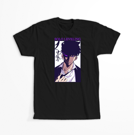Koszulka Czarna - Solo Leveling  - WYBIERZ KOLOR KOSZULKI I FASON