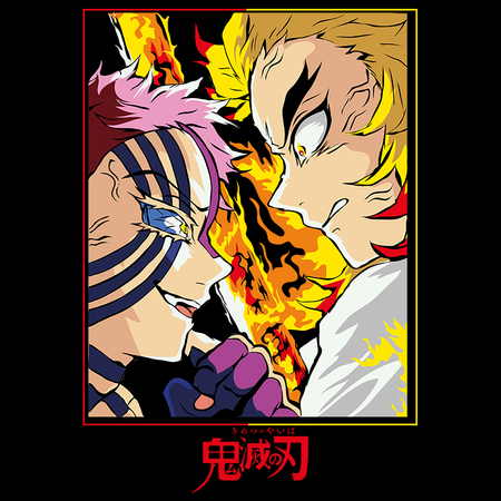 Koszulka Czarna Demon Slayer / Kimetsu no Yaiba / Miecz zabójcy demonów - WYBIERZ KOLOR KOSZULKI I FASON