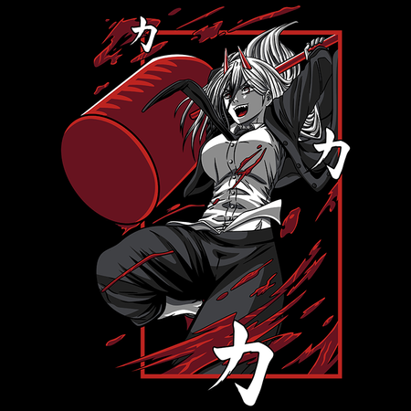 Koszulka Biała Chainsaw Man WYBIERZ KOLOR KOSZULKI I FASON