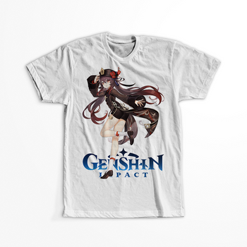 Koszulka Biała Genshin Impact - Hu Tao - WYBIERZ KOLOR KOSZULKI I FASON
