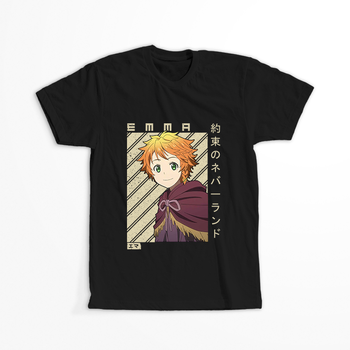 Koszulka Czarna - The Promised Neverland - WYBIERZ KOLOR KOSZULKI I FASON