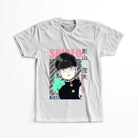 Koszulka Biała Mob Psycho 100 WYBIERZ KOLOR KOSZULKI I FASON