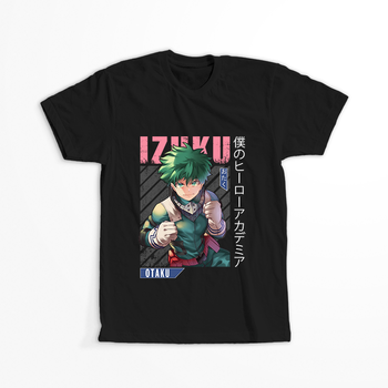 Koszulka Czarna My Hero Academia / Akademia bohaterów - WYBIERZ KOLOR KOSZULKI I FASON